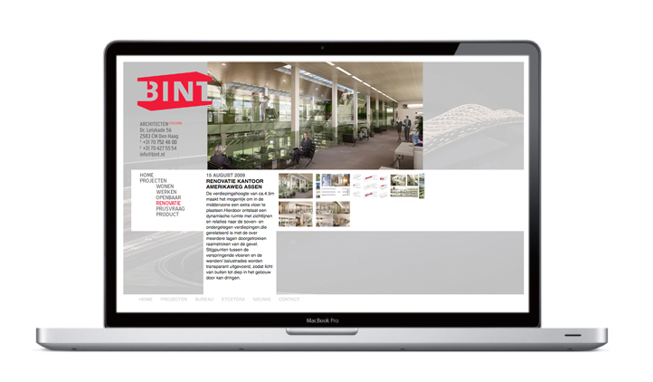 Bint Architecten - Website
