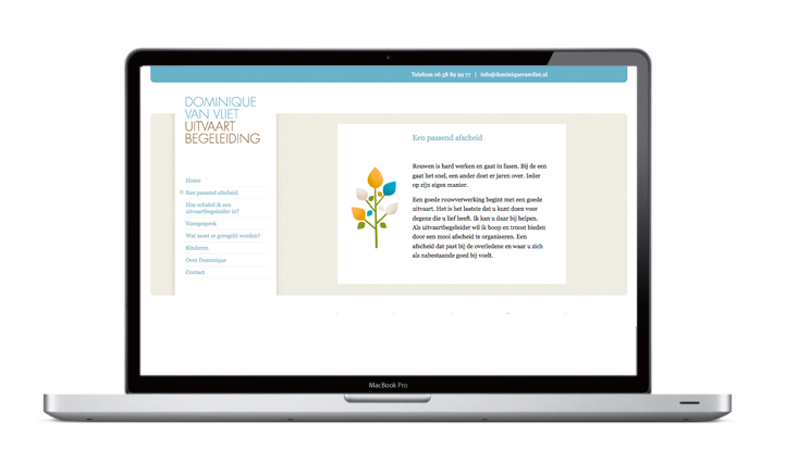 Dominique van Vliet uitvaartbegeleiding - Website