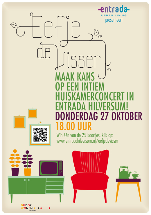 Dudok Wonen - Affiche ‘Eefje de Visser huiskamerconcert’
